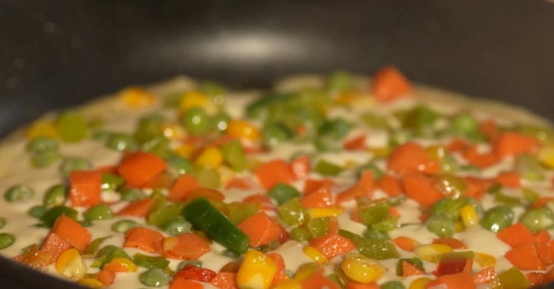 Заливной пирог с овощами