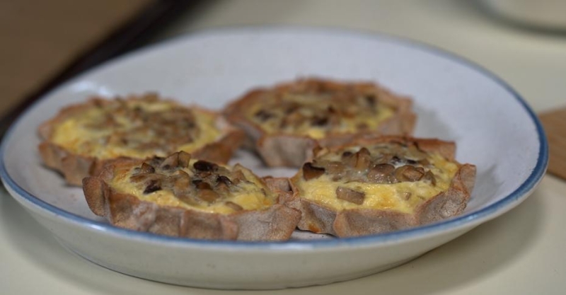 Перепечи с шампиньонами