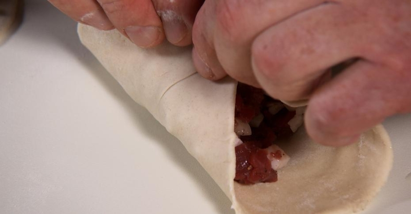 Манты с говядиной и курдюком