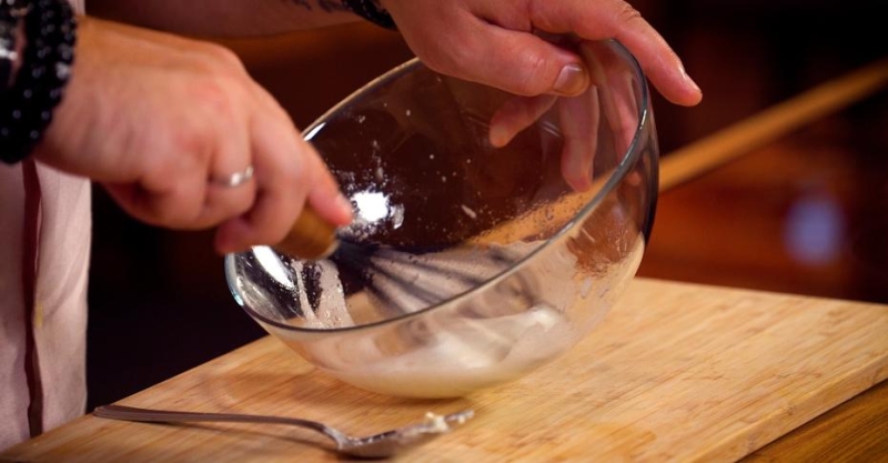 Вафли со взбитыми сливками