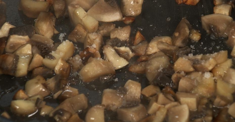 Топпинг с беконом и грибами