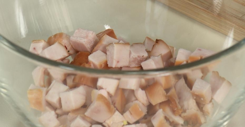 Топпинг с копчёной курицей