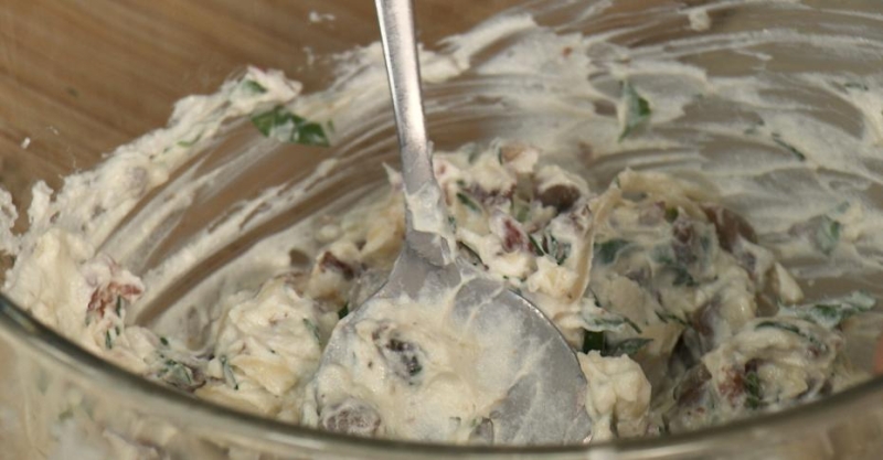 Топпинг со сливочным сыром и копчёной скумбрией