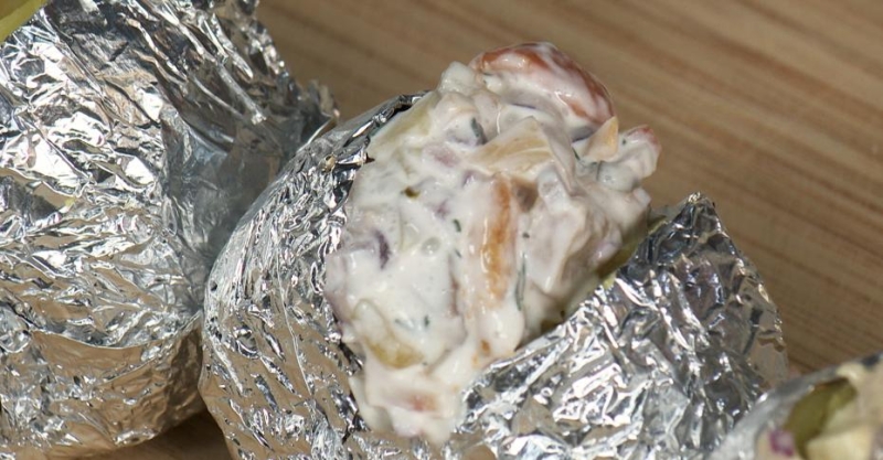 Топпинг с маринованными грибами и огурцами