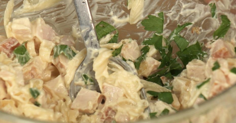 Топпинг с копчёной курицей