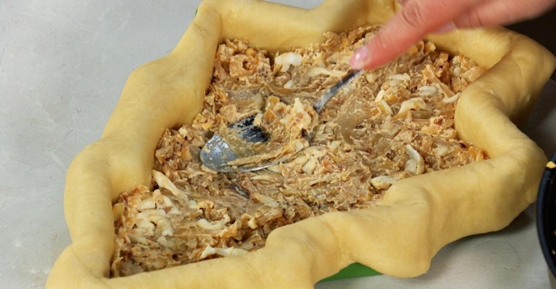 Сливочный пирог с капустой