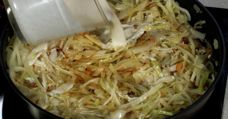 Сливочный пирог с капустой